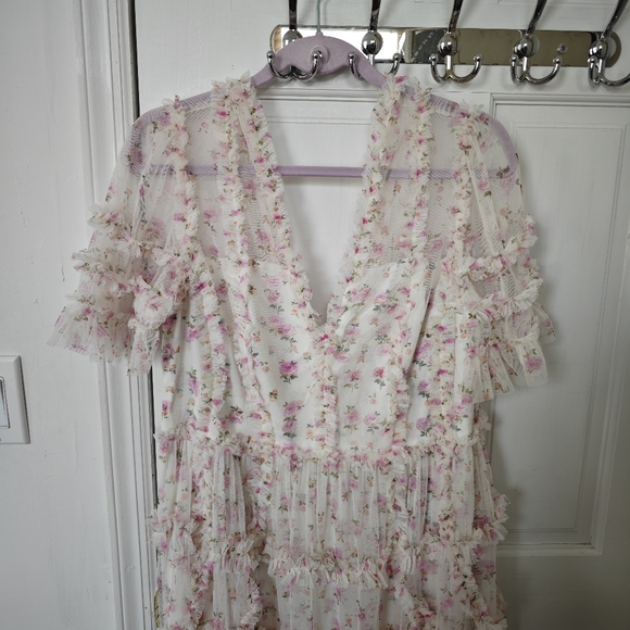Needle & Thread Midi Floral Dress US14 - Picture 3 of 9